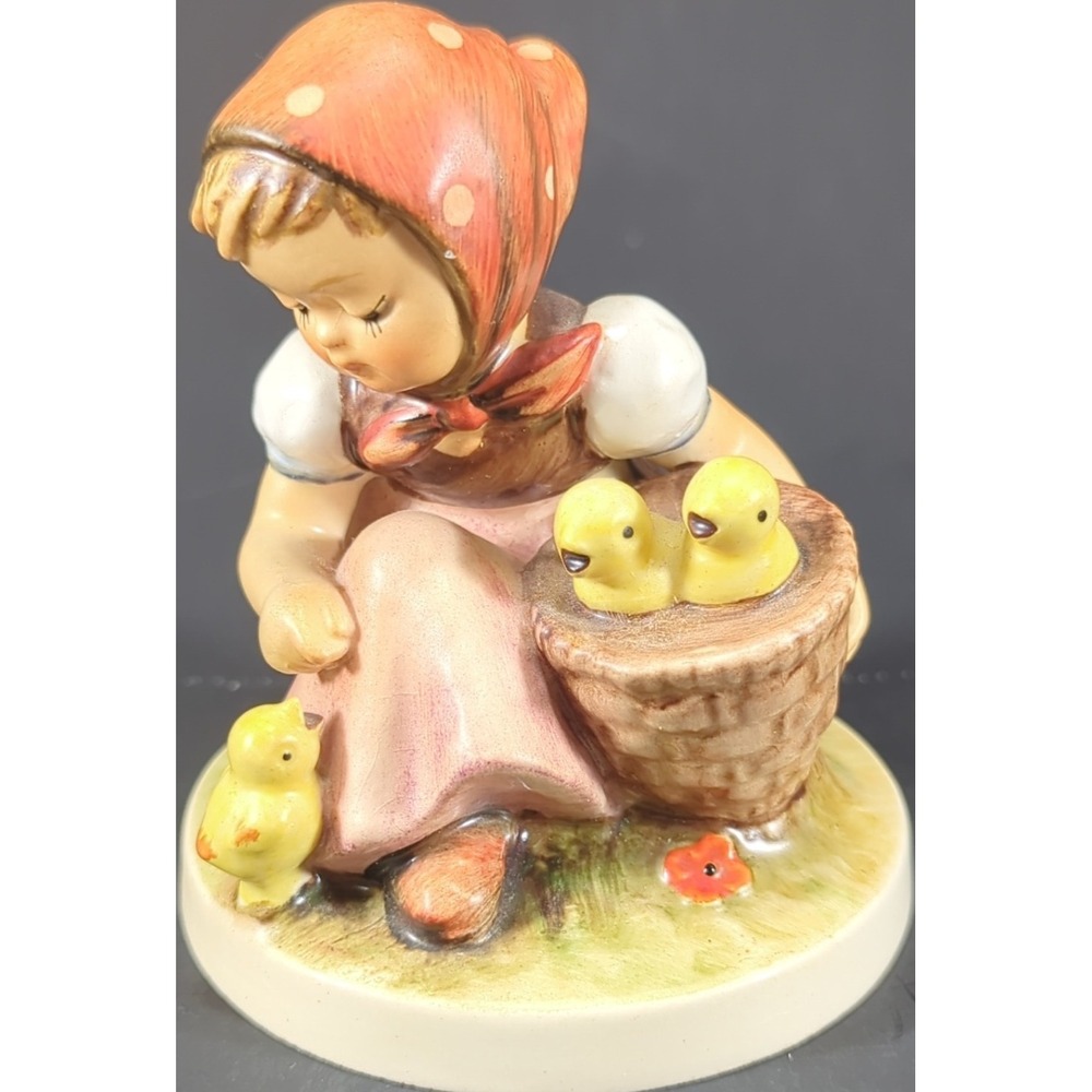 Vintage Goebel Hummel "Chick Girl" Figurine Girl with Baby Chicks W. Germany